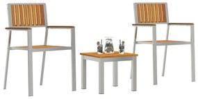Kert étkező szett párnával 3 pcs Barna Tömör akácfa