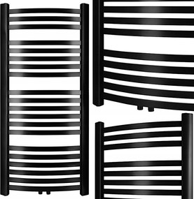 Fürdőszobai Fali Radiátor Fekete Létra GR3V 1200 x 570 20 Bordás 727W