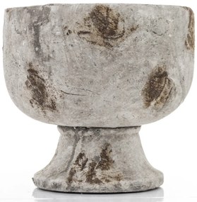 Cyrus design Kaspó cement szürke, barna 23,5x25x25cm