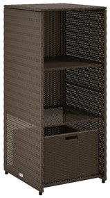 vidaXL barna polyrattan kerti tárolószekrény 50 x 55 x 115 cm