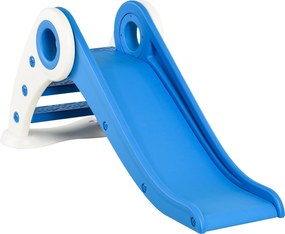 HOMCOM Gyermekcsúszda 18-36 Hónaposaknak - Összecsukható Csúszda Kicsiknek Lépcsővel, Hosszú Rampával 120x50x56 cm Kék | Aosom