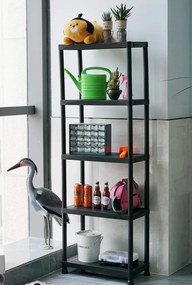 Polcállvány, fekete, ROMEN