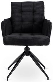Forgó Étkező/Tárgyaló Fotel Fekete Színben.