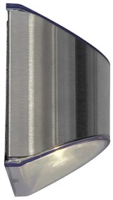 Wally 2 db napelemes rozsdamentes fali LED lámpa, magasság 8 cm - Star Trading