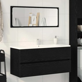 Fekete tölgy forgácslap mosdószekrény 100 x 38,5 x 45 cm