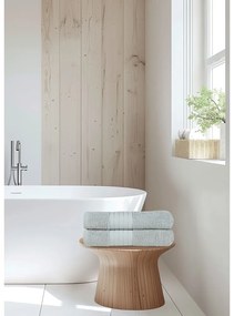 Világosszürke frottír pamut fürdőlepedő szett 2 db-os 70x140 cm – Good Morning