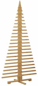 Fából készült Karácsonyfa állvánnyal Barna 180 cm Tömör fenyőfa