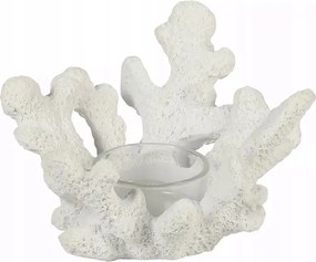 Teamécsestartó Korallzátony fehér korall kicsi 13cm