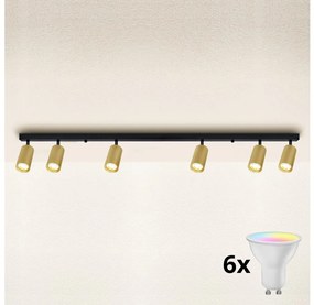 Brilagi - LED dimmelhető spotlámpa SELE GOLDEN 6xGU10/6,5W/230V fekete/arany
