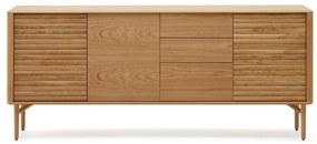 Natúr színű alacsony komód tölgyfa dekorral 200x86 cm Lenon – Kave Home