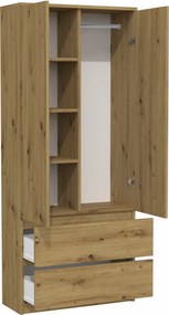 SS-90 gardróbszekrény, tölgy