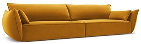 Mustársárga bársony kanapé 248 cm Vanda – Mazzini Sofas