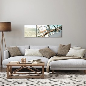 Kép - Yacht (órával) (90x30 cm)