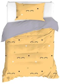 Sárga-szürke egyszemélyes ágyneműhuzat 140x200 cm Dide – Mijolnir