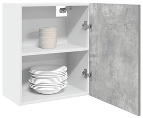 betonszürke szerelt fa függő szekrény 50 x 31 x 60 cm