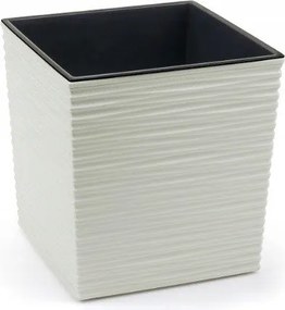 Juka Virágtartó Vésőbetéttel Krém 19X19 H;19,5CM