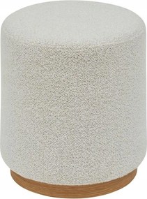 Kárpitozott puff boucle Nesky fehér ülőfelület univerzális dekoráció