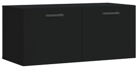 fekete szerelt fa faliszekrény 80 x 36,5 x 35 cm