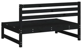 2 db fekete kerti tömör fenyőfa középső kanapé 120 x 80 cm