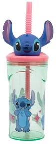 Disney Lilo és Stitch, A csillagkutya Easily Distracted 3D műanyag szívószálas pohár 360 ml