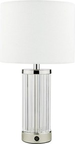 Dar Lighting modern asztali lámpa enrico polírozott nikkel darenr4138