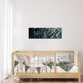 Kép - Virág pókhálóval (órával) (90x30 cm)