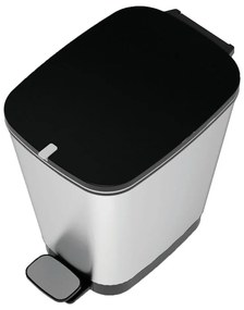 Ezüstszínű műanyag pedálos szemetes 25 l Chic Bin – KIS