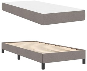 Boxrugós ágy matracmal Tópszínű 90 x 200 cm szövet