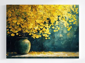 Canvas Vászonkép Fa Ginkgo Fák Ősz Sárga Levelek 80x60