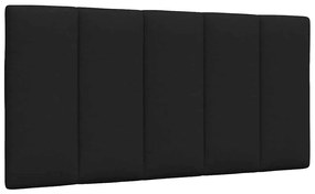 fekete szövet ágy matraccal 100x200 cm