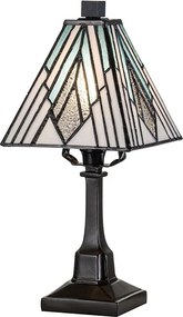 Elstead lighting klasszikus tiffany asztali lámpa alderley barna sokszínű elstf-alderley-tl-s