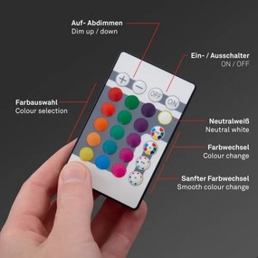 Briloner 7404-016 - LED RGBW dimmelhető felületre szerelhető LED/22W/230V 4000K + távirányító