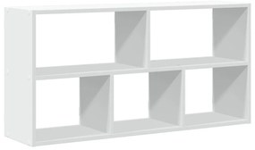 fehér szerelt fa fali polc 100 x 25 x 50 cm