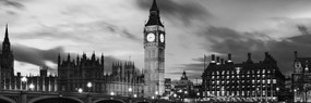 Kép Londoni Big Ben fekete fehérben