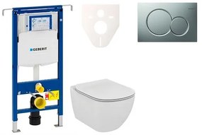 Fali WC szett Geberit előtétfalas szereléshez + Ideal Standard Tesi WC 111.355.00.5NF3