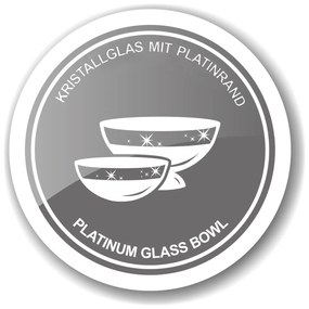 ERIK csokis doboz, fújt kristályüveg platina peremmel, h. 18 cm - EDZARD