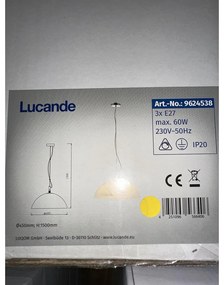 Lucande Lucande - Csillár zsinóron LOURENCO 3xE27/60W/230V LW0487