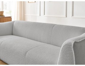 Világosszürke buklé kanapé 242 cm Giorgia – Bobochic Paris