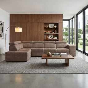 Ülőgarnitúra, bézs, balos, MALAGA BIG