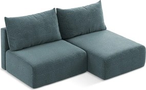 Türkiz kinyitható-tárolóhelyes sarokkanapé (jobb oldali) Kalena – Makamii