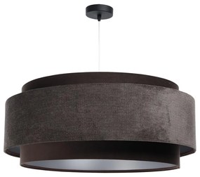 Csillár zsinóron DOBLO 1xE27/60W/230V á. 60 cm barna/ezüst