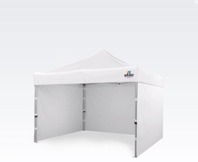 Alumínium összecsukható árusító sátor 3x3m: Gyorsaság és megbízhatóság nonprofit egyesületek és klubok számára - plusz 3 oldalfal - Fehér