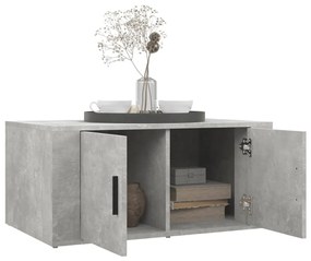 Betonszürke szerelt fa dohányzóasztal 80 x 50 x 36 cm