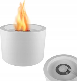 Szabadonálló Biokandalló Moon Fehér Szerkezeti Matt, Bioüzemanyag