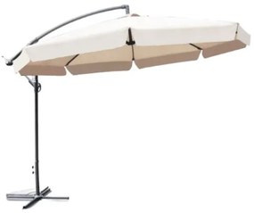 Összecsukható kerti napernyő - krém színű 350 cm
