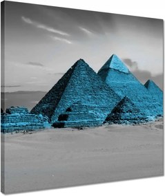 Vászonkép 40x40 Kék piramisok