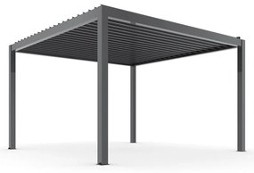 LUXE elektromos pergola 3,5x3,5 m antracit LED világítással