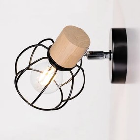 Spot-Light 26114104 - Fali spotlámpa PHIPHI 1xE27/60W/230V tölgy