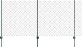 vidaXL Kerítés oszlopokkal Zöld 1,2 x 10 m Acél és PVC