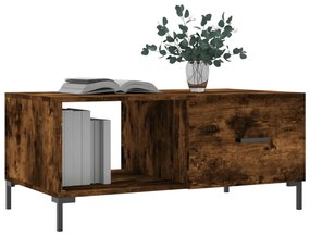 füstös tölgy színű szerelt fa dohányzóasztal 90 x 50 x 40 cm